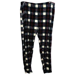 Women's Black and White Plaid Pants